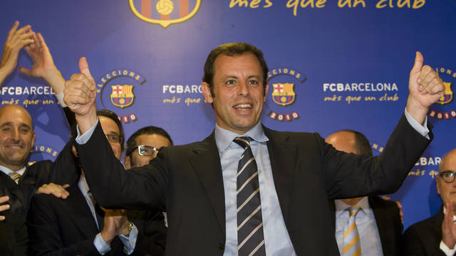 2010. Sandro Rosell becomes new president of the Club