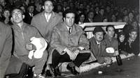 Entrenadors FC Barcelona Old photo of the FC Barcelona manager's bench