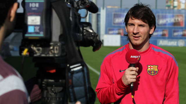 Messi, con Barça TV