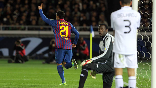 Adriano ha fet els dos primers gols del Bar?a / FOTO: MIGUEL RUIZ-FCB