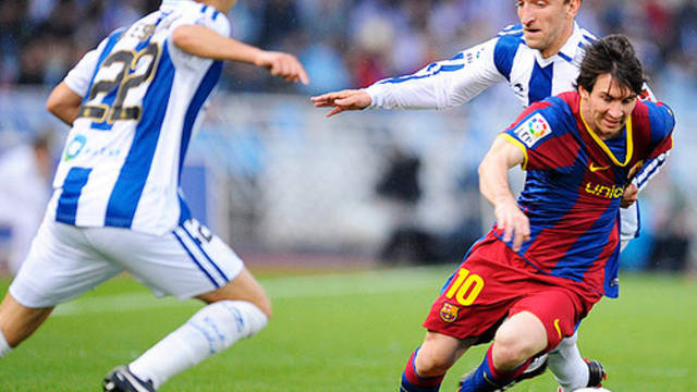 Messi against Real Sociedad
