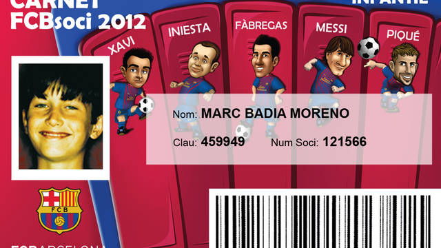 Carnet de soci infantil 2012