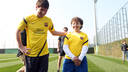 Messi and Soufian Bouyinza / PHOTO: MIGUEL RUIZ - FCB