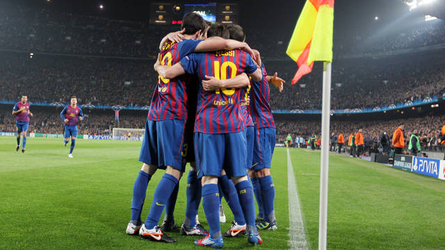 Alegria per un gol contra el Milan. FOTO: MIGUEL RUIZ-FCB.