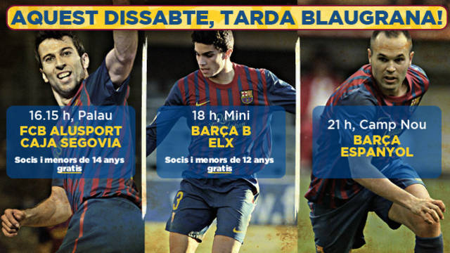 Barça Alusport, Barça B and the first team, in action