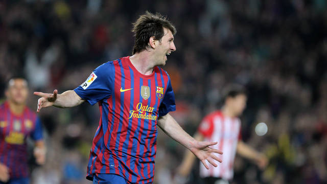 Leo Messi, contra l'Ahtletic Club. FOTO ARXIU FCB.