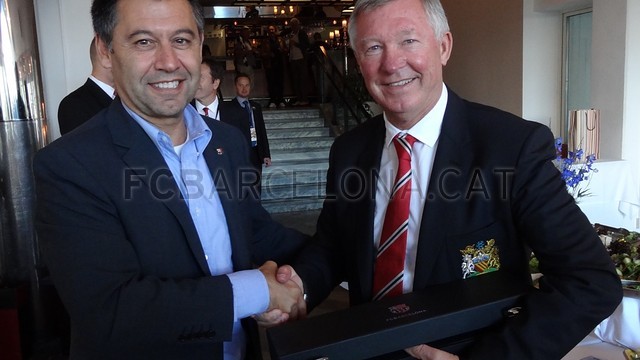 Alex Ferguson and Josep Maria Bartomeu / FOTO: FCB