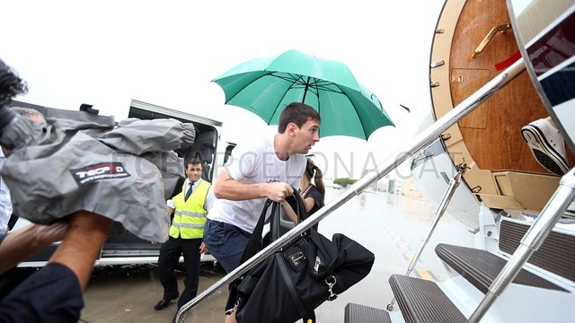 Messi and Iniesta's journey to Monaco / PHOTO: MIGUEL RUIZ - FCB