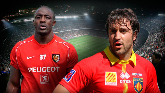 Yannick Nyanga (Toulouse) et Bertrand Guiry (USAP)