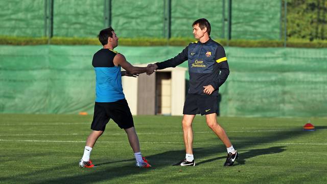 Leo Messi and Tito Vilanova / PHOTO: ARXIU FCB