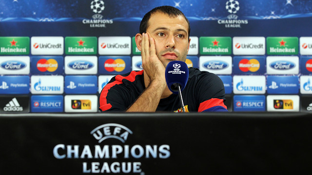 Javier Mascherano at the Da Luz Stadium / PHOTO: MIGUEL RUIZ - FCB
