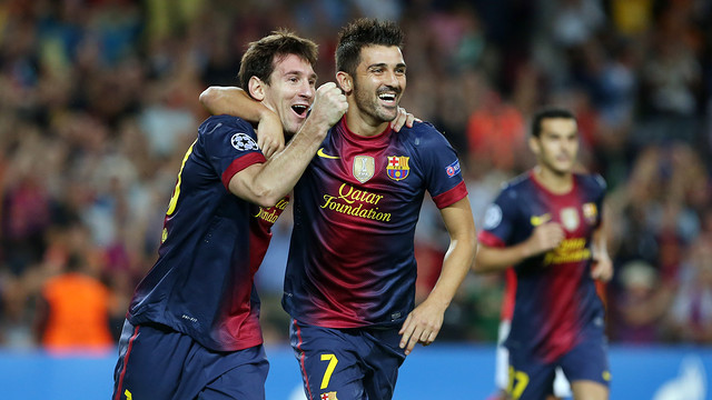 Messi i Villa celebren un gol / FOTO: ARXIU FCB Messi i Villa celebren un gol / FOTO: ARXIU FCB