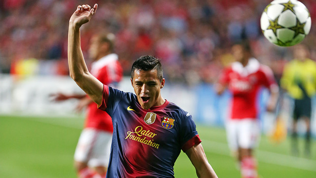 Alexis va jugar dimarts a l'Estadi Da Luz i va marcar el primer gol de la victòria del Barça / FOTO: MIGUEL RUIZ - FCB