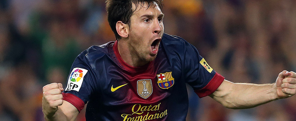 Messi celebrates his second goal / PHOTO: MIGUEL RUIZ-FCB