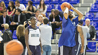 The Mavericks at the Palau Blaugrana. PHOTO: GERMÁN PARGA-FCB.