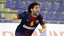 Juanín, autor de l'últim gol que ha donat la victòria al Barça Intersport / FOTO: MIGUEL RUIZ - FCB