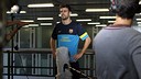 Piqué durant el rodatge del missatge / FOTO: MIGUEL RUIZ - FCB