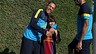 Squad thrilled to meet Gabriel / PHOTO: MIGUEL RUIZ - FCB
