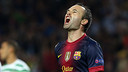 Iniesta celebra el gol de dimarts contra el Celtic / FOTO: MIGUEL RUIZ - FCB