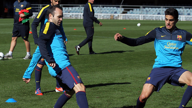 Iniesta and Bartra / PHOTO: MIGUEL RUIZ - FCB