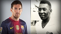 Messi, with 76 goals in 2012, surpasses Pelé's mark of 75 goals scored in 1958 