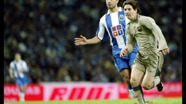 El debut de Messi amb el Barça a Portugal