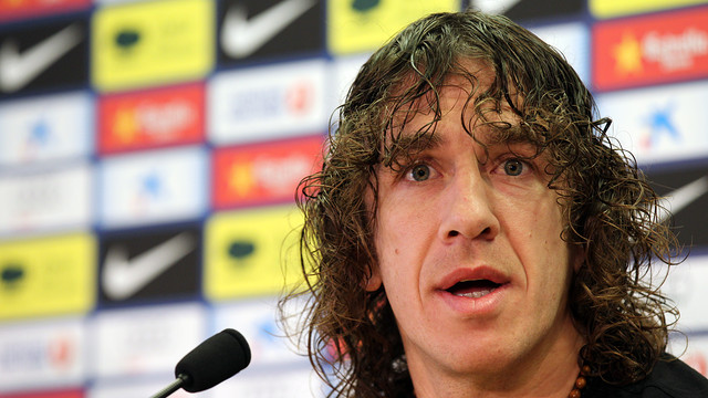 Carles Puyol ha reconegut aquest dilluns en roda de premsa que intentarà jugar fins als 40 anys / FOTO: MIGUEL RUIZ - FCB