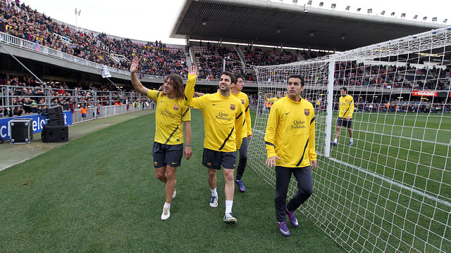 Imatge de l'entrenament de portes obertes de la temporada passada / FOTO: ARXIU FCB