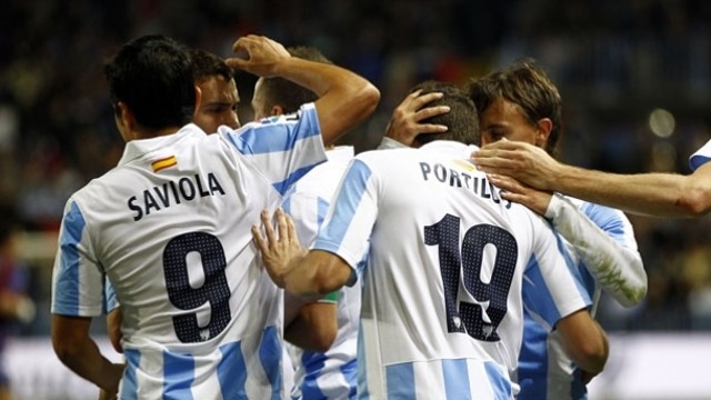 El joven de la cantera malagueña; Portillo, anotó uno de los goles / FOTO: Web Málaga CF