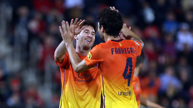 Messi et Cesc, les meilleurs buteurs / PHOTO: MIGUEL RUIZ-FCB