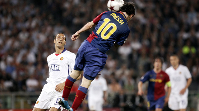 Messi scoring against United / PHOTO: MIGUEL RUIZ-FCB.