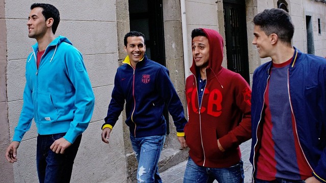 Sergio, Pedro, Thiago and Bartra, in Barcelona / PHOTO: Sergi Jasanada Sergio, Pedro, Thiago and Bartra, in Barcelona / PHOTO: Sergi Jasanada