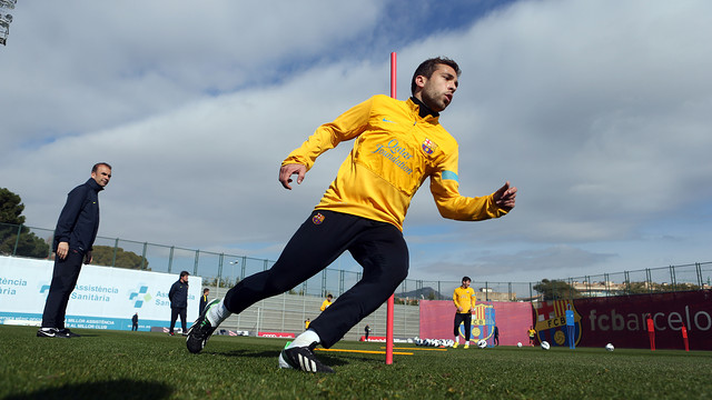 Alba, durante un entrenamiento / FOTO: ARCHIVO FCB