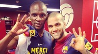 Éric Abidal i Dani Alves / FOTO: @DaniAlvesD2