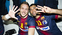 20 lligues d’handbol tenyides de blaugrana. FOTO: ÀLEX CAPARRÓS - FCB