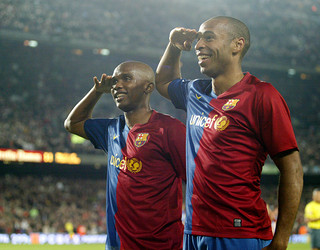 Eto'o i Henry / FOTO: ARXIU FCB