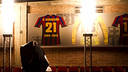 Borregán's jersey at the Palau. PHOTO: ÁLEX CAPARRÓS - FCB