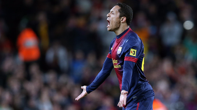 Adriano, celebrant un gol aquesta temporada. FOTO: MIGUEL RUIZ-FCB.