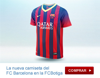 La nueva camiseta del FCBarcelona en la FCBotiga