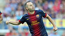 Andrés Iniesta, celebrant el gol contra el Màlaga / FOTO: MIGUEL RUIZ-FCB