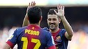 Villa après son but / Photo Miguel Ruiz FCB