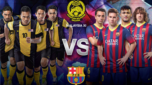 Poster for FC Barcelona’s game in Malaysia