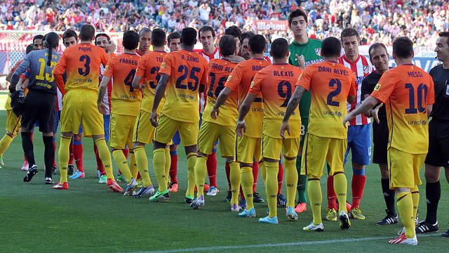 Atlético and Barça faced off at the Calderón last season, the final result was 1-2 / PHOTO: MIGUEL RUIZ-FCB