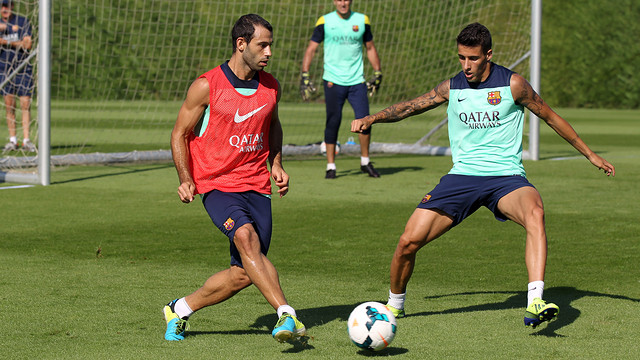 The players in this week's final training session / PHOTO: MIGUEL RUIZ - FCB