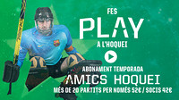 Amics Hoquei CAT Roller hockey friends promotional image explaining that it costs 52 euros for the season