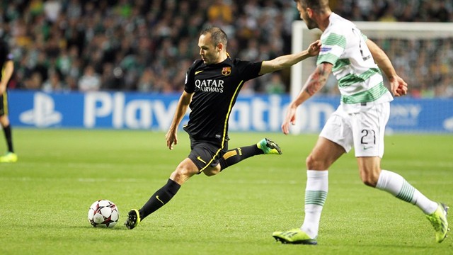 Iniesta vs Celtic / Photo: Miguel Ruiz - FCB