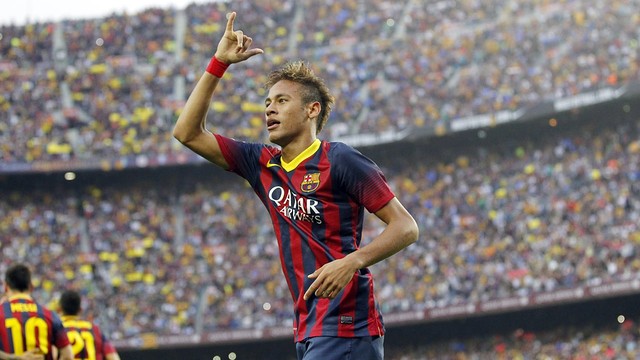 Neymar, au Camp Nou / Photo Miguel Ruiz