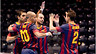 Crushing victory (1-10) Barça Alusport celebrate a goal
