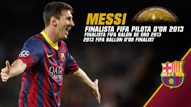 Leo Messi, finalista a la FIFA Pilota d'Or 2013
