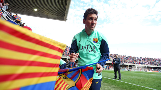 Leo Messi received the biggest ovation of the day / PHOTO: MIGUEL RUIZ - FCB